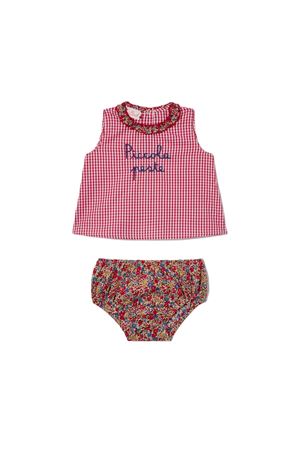 Abbie pinafore and diaper cover set with Little Pest embroidery SAINT BARTH KIDS | ABB000203255L